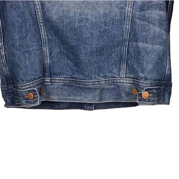 J CREW Classic Denim Jean Jacket Indigo Tyler Blue Wash Trucker Jacket sz XS - Picture 9 of 12